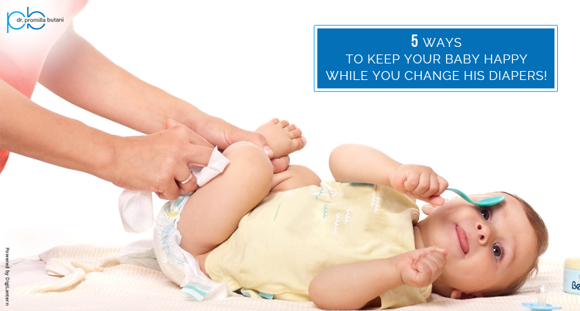 5 Ways to keep your baby happy while you change his diapers!